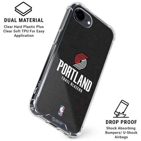 NBA Portland Trail Blazers Distressed iPhone 16e Clear Case