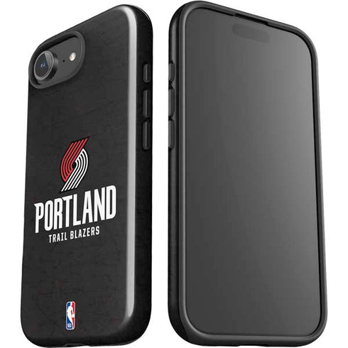 NBA Portland Trail Blazers Distressed iPhone 16e Impact Case