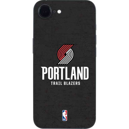 NBA Portland Trail Blazers Distressed iPhone 16e Skin