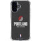 NBA Portland Trail Blazers Distressed iPhone 17 Clear Case