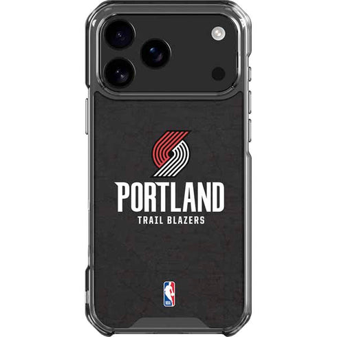 NBA Portland Trail Blazers Distressed iPhone 18 Pro Max Clear Case