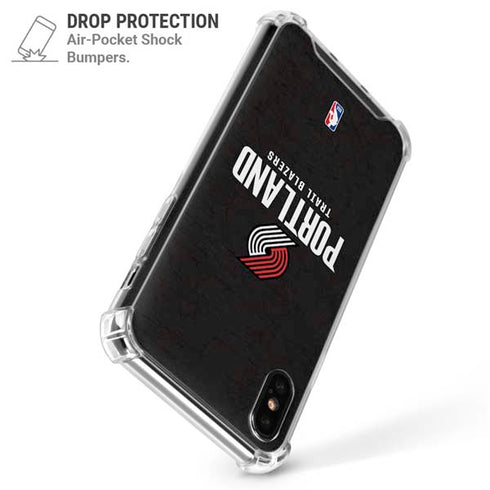 NBA Portland Trail Blazers Distressed iPhone X/XS Clear Case