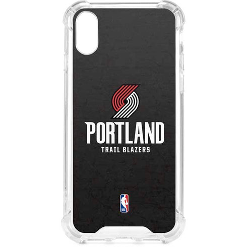 NBA Portland Trail Blazers Distressed iPhone XS Clear Case