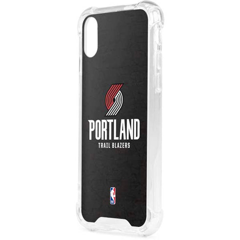 NBA Portland Trail Blazers Distressed iPhone XS Clear Case
