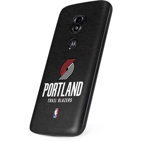 NBA Portland Trail Blazers Distressed Moto E5 Play Skin