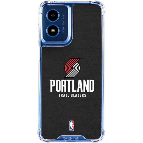 NBA Portland Trail Blazers Distressed Moto G 5G (2024) Clear Case
