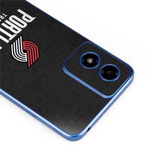 NBA Portland Trail Blazers Distressed Moto G Play 4G (2024) Skin