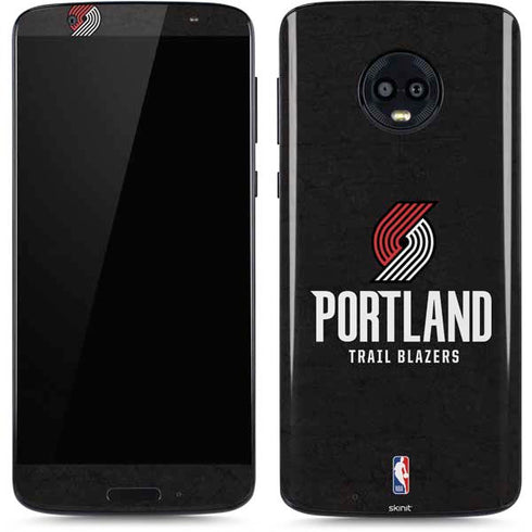 NBA Portland Trail Blazers Distressed Moto G6 Skin