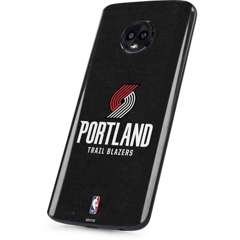 NBA Portland Trail Blazers Distressed Moto G6 Skin