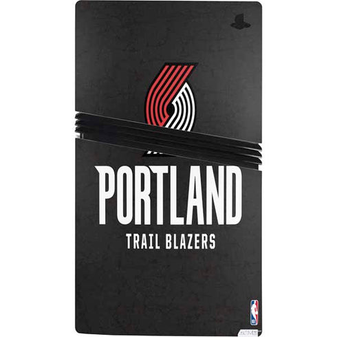 NBA Portland Trail Blazers Distressed PS5 Pro Bundle Skin