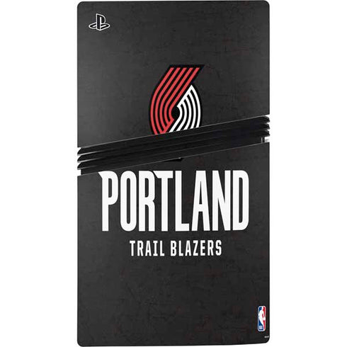 NBA Portland Trail Blazers Distressed PS5 Pro Console Skin