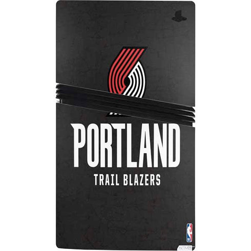 NBA Portland Trail Blazers Distressed PS5 Pro Console Skin