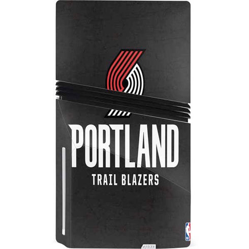 NBA Portland Trail Blazers Distressed PS5 Pro Disk Console Skin