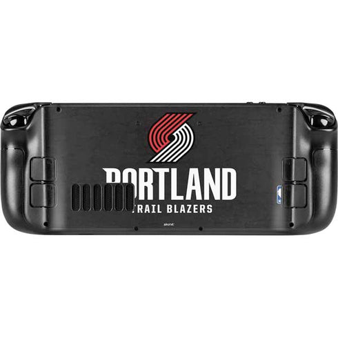 NBA Portland Trail Blazers Distressed Steam Deck Handheld Gaming Computer Skin
