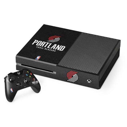 NBA Portland Trail Blazers Distressed Xbox One Console and Controller Bundle Skin