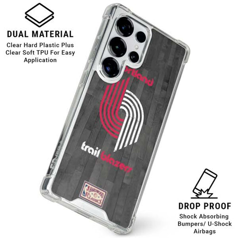 NBA Portland Trail Blazers Hardwood Classics Galaxy S26 Ultra Clear Case