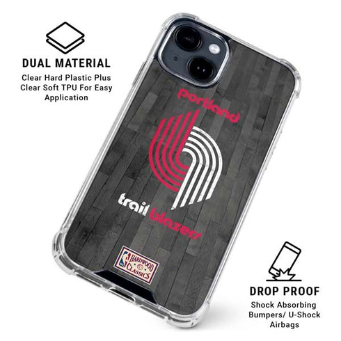NBA Portland Trail Blazers Hardwood Classics iPhone 15 Clear Case
