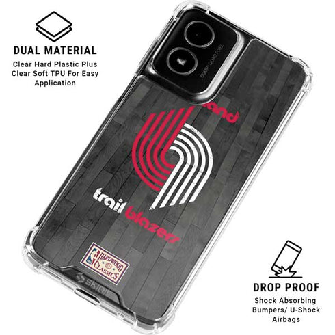 NBA Portland Trail Blazers Hardwood Classics Moto G Power 5G (2024) Clear Case