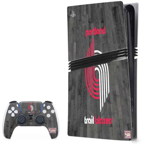 NBA Portland Trail Blazers Hardwood Classics PS5 Pro Bundle Skin