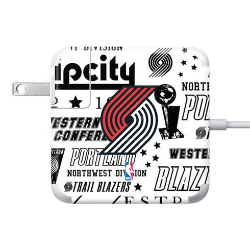 NBA Portland Trail Blazers Historic Blast 85W Power Adapter (15 and 17 inch MacBook Pro Charger) Skin