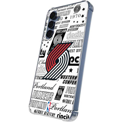 NBA Portland Trail Blazers Historic Blast Galaxy A55 5G Clear Case