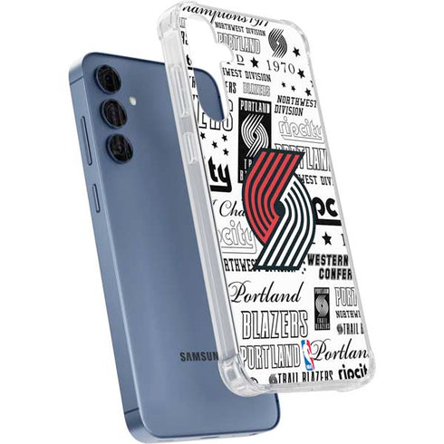 NBA Portland Trail Blazers Historic Blast Galaxy A55 5G Clear Case