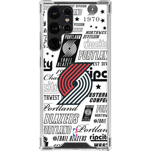 NBA Portland Trail Blazers Historic Blast Galaxy S23 Ultra Clear Case