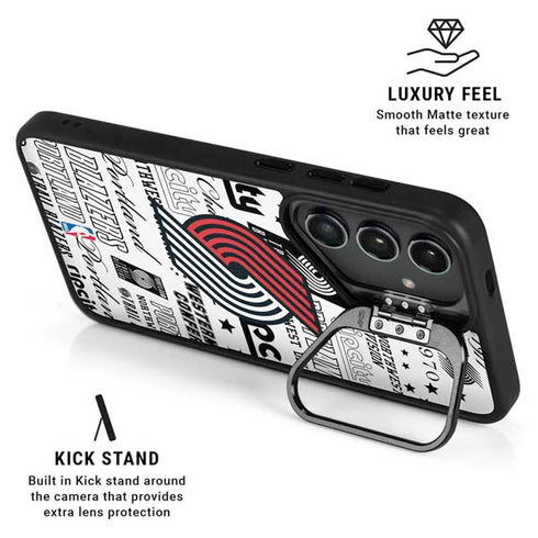 NBA Portland Trail Blazers Historic Blast Galaxy S25 Ultra Kickstand Case