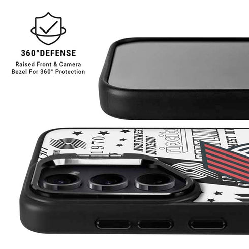 NBA Portland Trail Blazers Historic Blast Galaxy S25 Ultra Kickstand Case