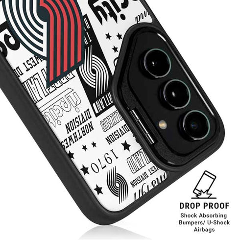 NBA Portland Trail Blazers Historic Blast Galaxy S25 Ultra Kickstand Case