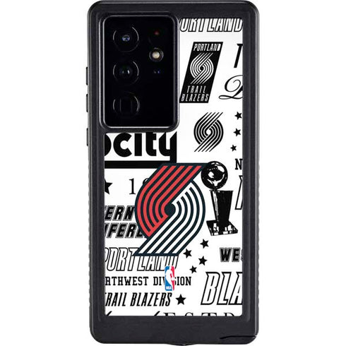 NBA Portland Trail Blazers Historic Blast Galaxy S24 Ultra Waterproof Case