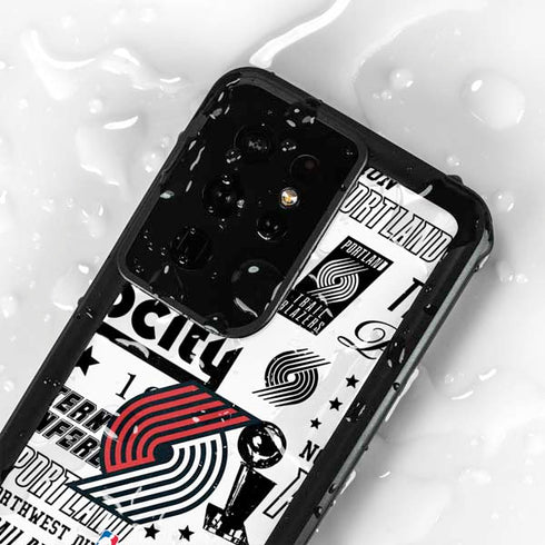NBA Portland Trail Blazers Historic Blast Galaxy S24 Ultra Waterproof Case