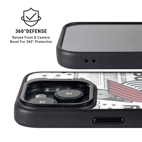 NBA Portland Trail Blazers Historic Blast iPhone 13 Kickstand Case