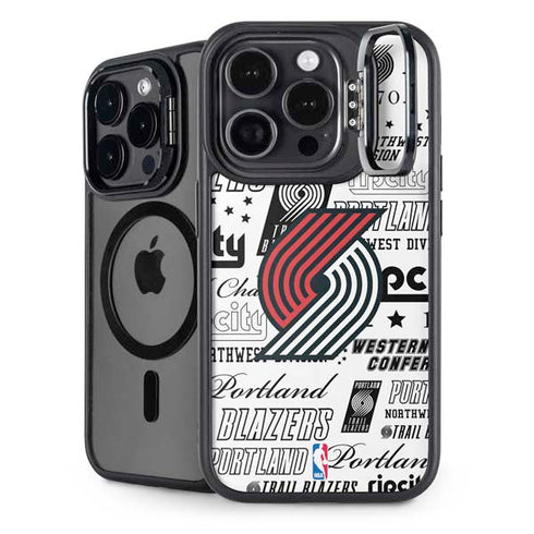 NBA Portland Trail Blazers Historic Blast iPhone 14 Pro Max Kickstand Case
