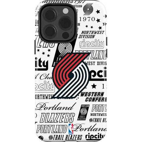 NBA Portland Trail Blazers Historic Blast iPhone 15 Pro Impact Case