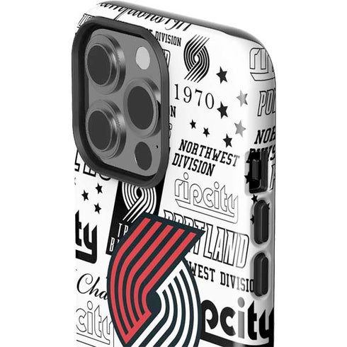 NBA Portland Trail Blazers Historic Blast iPhone 15 Pro Impact Case
