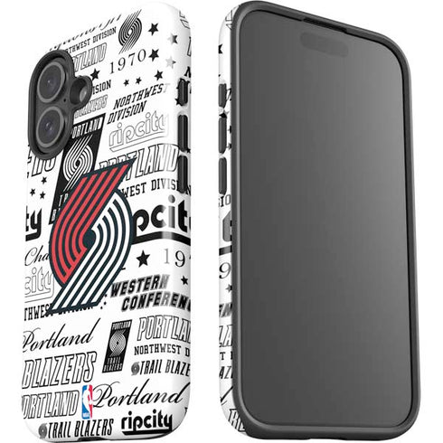 NBA Portland Trail Blazers Historic Blast iPhone 16 Plus Impact Case