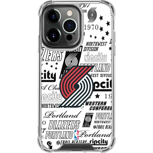 NBA Portland Trail Blazers Historic Blast iPhone 16 Pro Clear Case