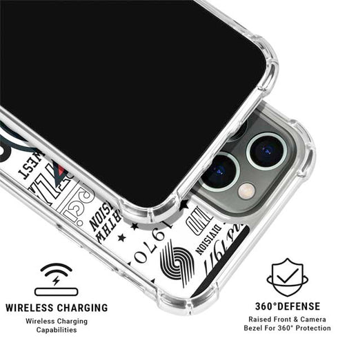 NBA Portland Trail Blazers Historic Blast iPhone 16 Pro Clear Case