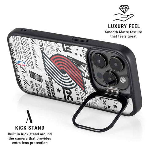 NBA Portland Trail Blazers Historic Blast iPhone 16 Pro Max Kickstand Case