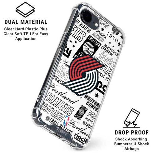 NBA Portland Trail Blazers Historic Blast iPhone 16e Clear Case