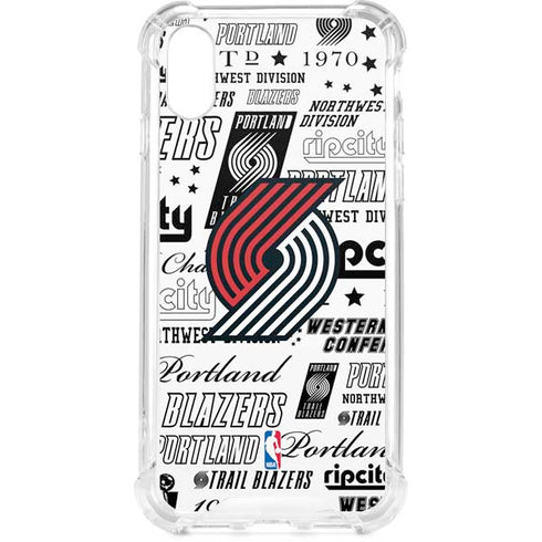 NBA Portland Trail Blazers Historic Blast iPhone XS Clear Case