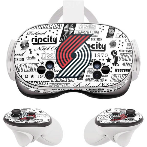 NBA Portland Trail Blazers Historic Blast Meta Quest 3S Skin
