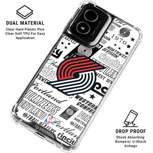 NBA Portland Trail Blazers Historic Blast Moto G Power 5G (2024) Clear Case