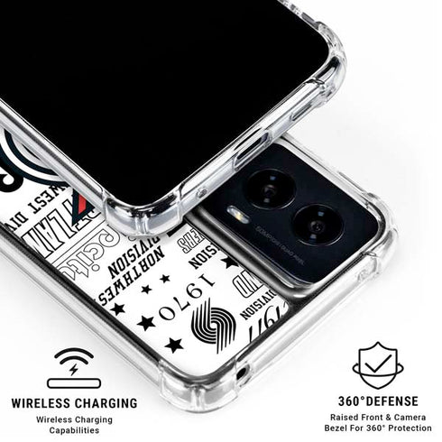 NBA Portland Trail Blazers Historic Blast Moto G Power 5G (2024) Clear Case