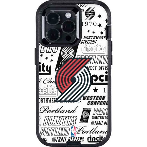 NBA Portland Trail Blazers Historic Blast Otterbox Defender iPhone Skin