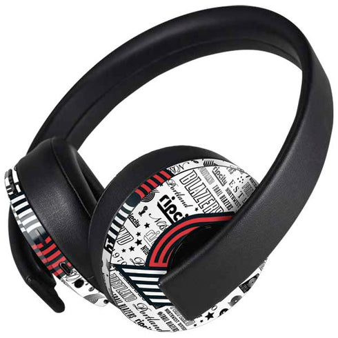 NBA Portland Trail Blazers Historic Blast PlayStation 4 Gold Wireless Headset Skin
