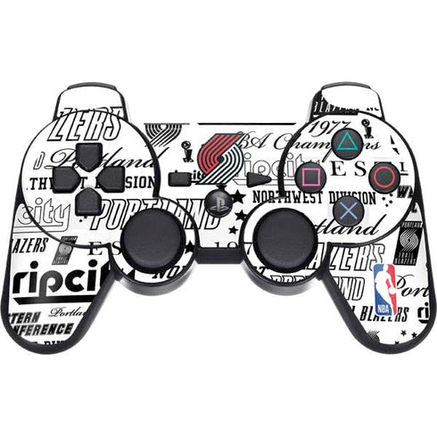 NBA Portland Trail Blazers Historic Blast PS3 Dual Shock wireless controller Skin