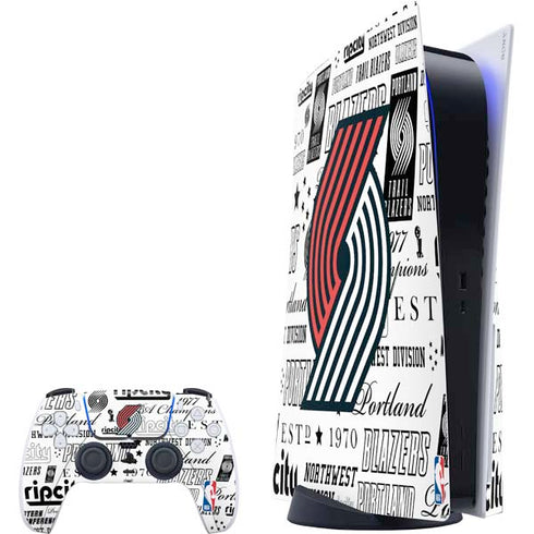 NBA Portland Trail Blazers Historic Blast PlayStation PS5 Skins