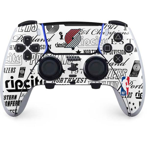 NBA Portland Trail Blazers Historic Blast PS5 DualSense Edge Pro Controller Skin